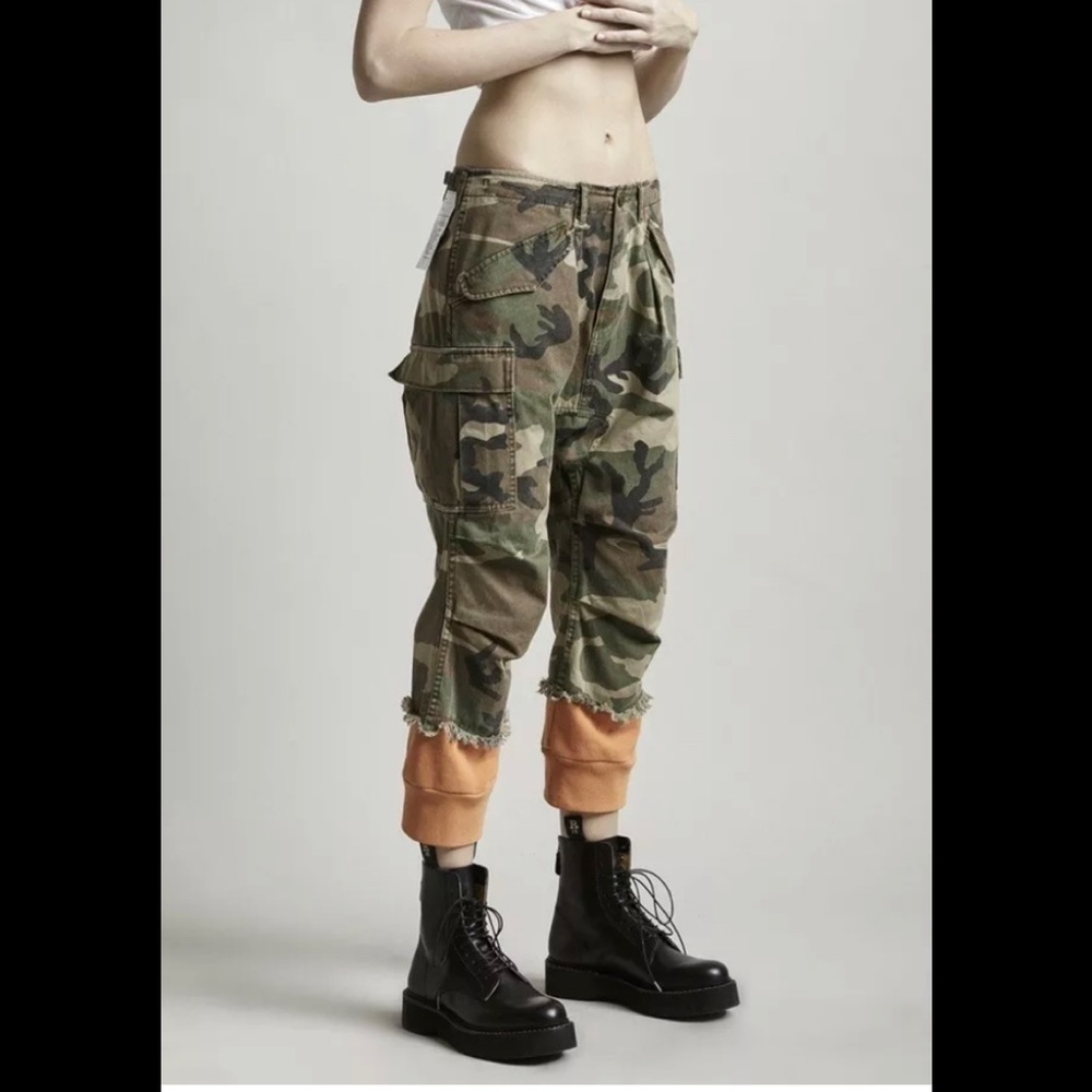 R13 Camo Harem Cargo with Sweat Cuffs - orange
Size 25